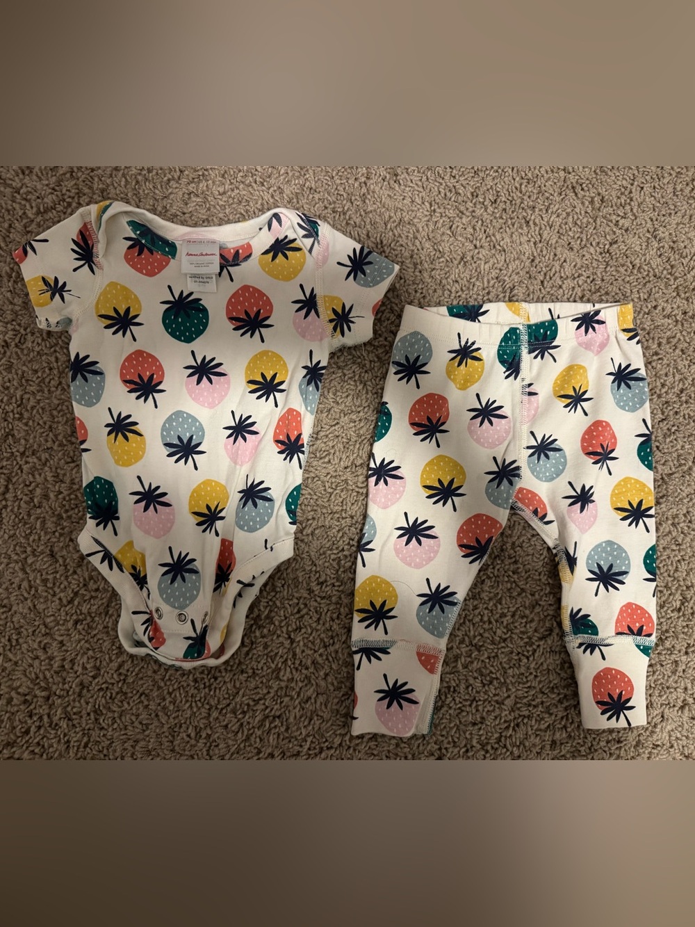 Hanna Andersson Strawberry Onesie + Leggings